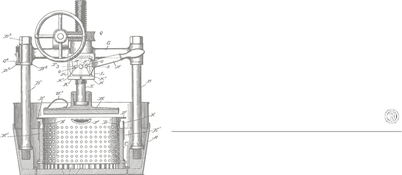 Patent Wines® Scrolled light version of the logo (Link to homepage)